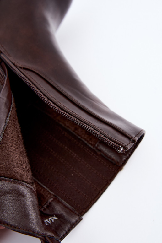Bottines chaudes couleur chocolat avec talons Gisandra