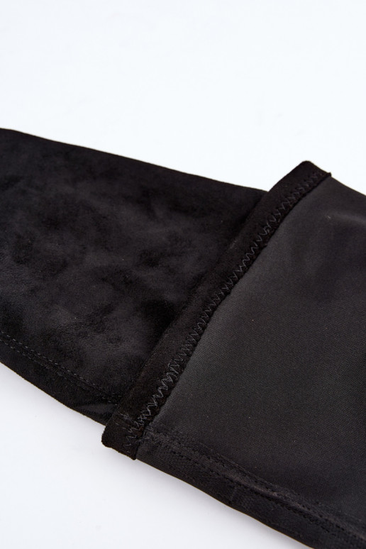 Bottes au-dessus du genou en daim noires avec talons Primelle