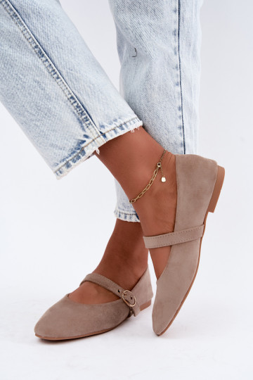Ballerines style Mary Jane couleur sable Nolenne 2