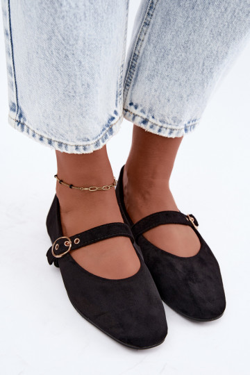 Ballerines style Mary Jane couleur noire Nolenne