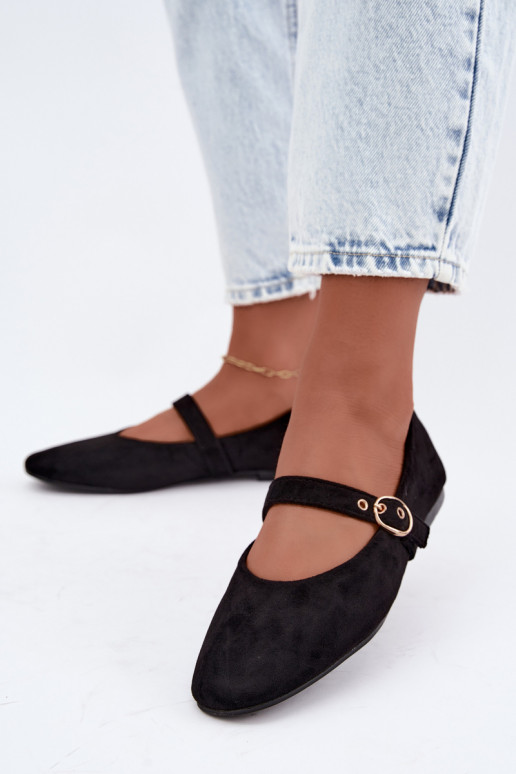 Ballerines style Mary Jane couleur noire Nolenne