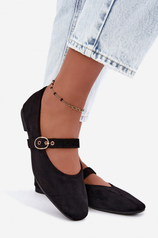 Ballerines style Mary Jane couleur noire Nolenne