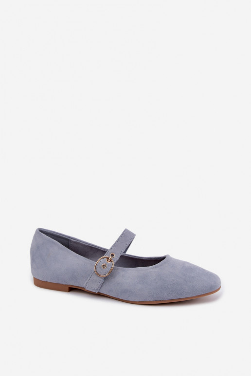 Ballerines style Mary Jane couleur bleue Nolenne