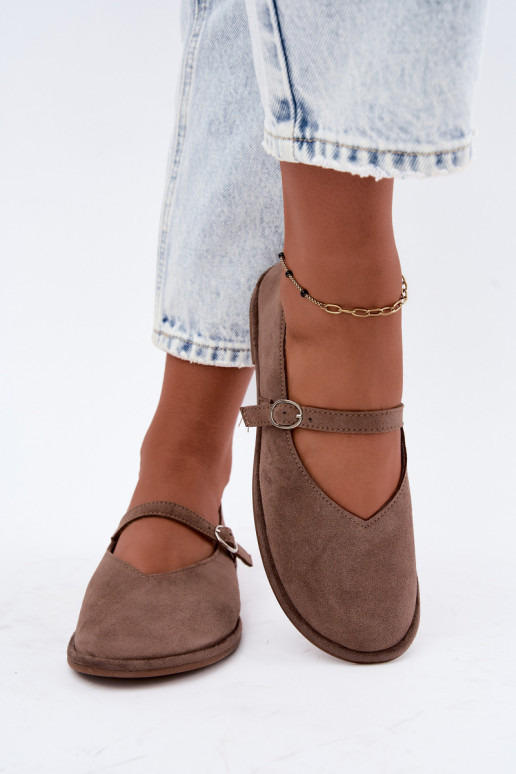 Ballerines type barefoot avec des sangles couleur argile Rhoselle