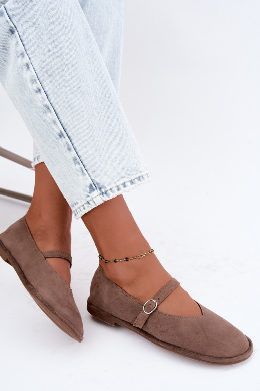 Ballerines type barefoot avec des sangles couleur argile Rhoselle