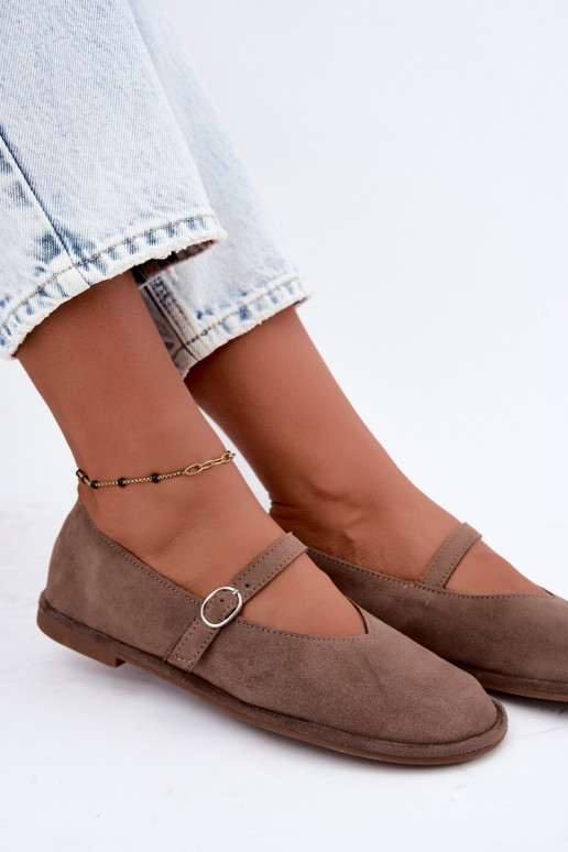 Ballerines type barefoot avec des sangles couleur argile Rhoselle