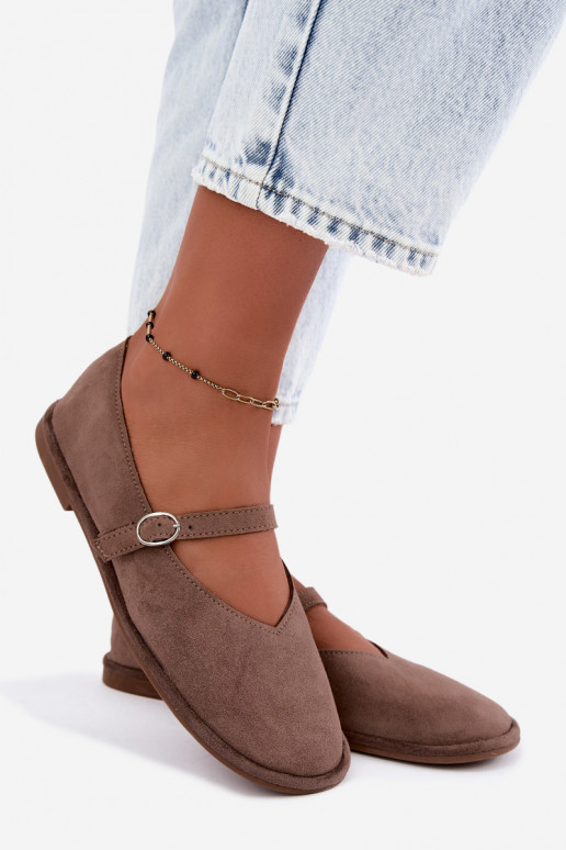 Ballerines type barefoot avec des sangles couleur argile Rhoselle
