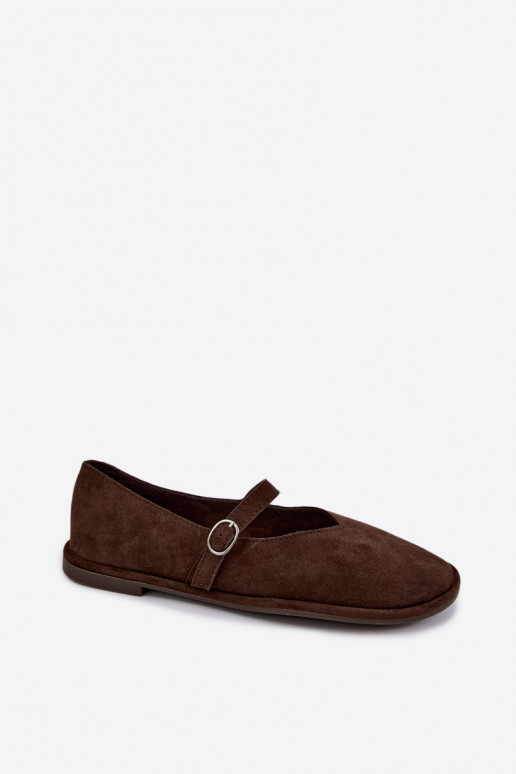 Ballerines type barefoot avec des sangles couleur chocolat Rhoselle
