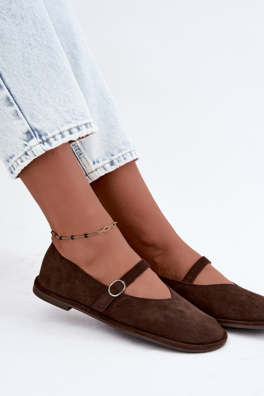 Ballerines type barefoot avec des sangles couleur chocolat Rhoselle