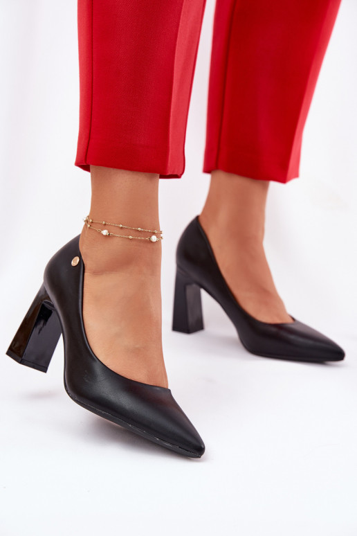 Chaussures à talons de style élégant Vinceza 62221 couleur noire