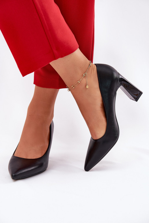 Chaussures à talons de style élégant Vinceza 62221 couleur noire