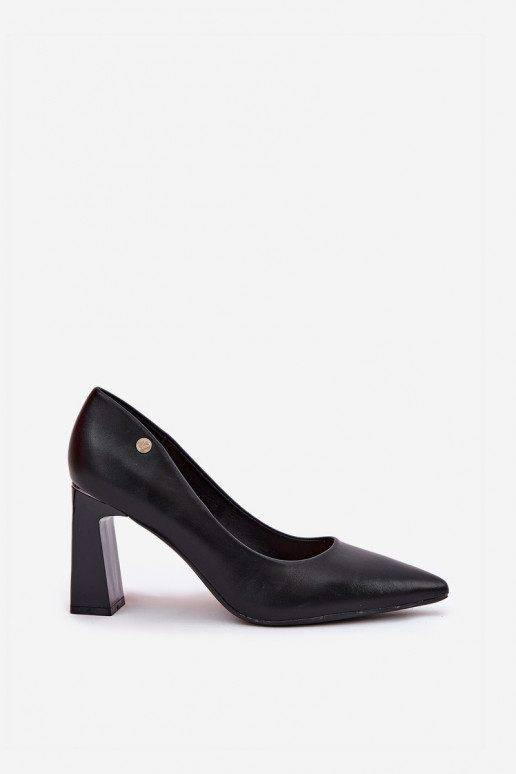 Chaussures à talons de style élégant Vinceza 62221 couleur noire