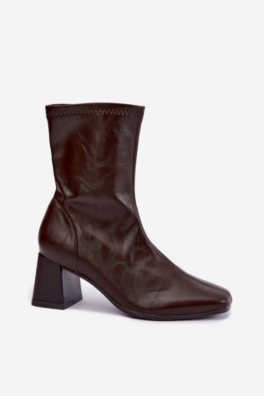 Bottines brunes pour femmes Veradis