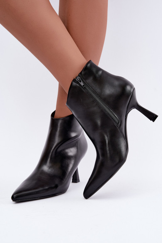 Bottines noires à bouts pointus Florenne