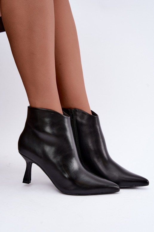 Bottines noires à bouts pointus Florenne