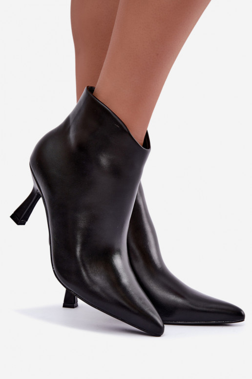 Bottines noires à bouts pointus Florenne