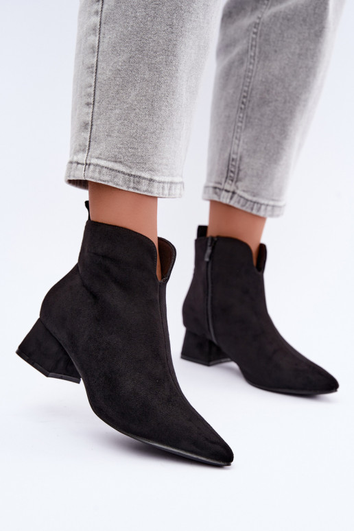 Bottines noires à bouts pointus Klocke Heliara