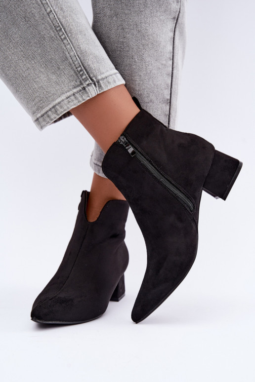Bottines noires à bouts pointus Klocke Heliara