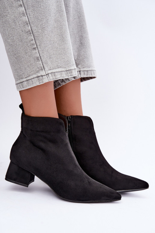 Bottines noires à bouts pointus Klocke Heliara