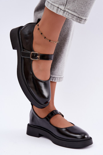 Chaussures noires à talons larges Lareine