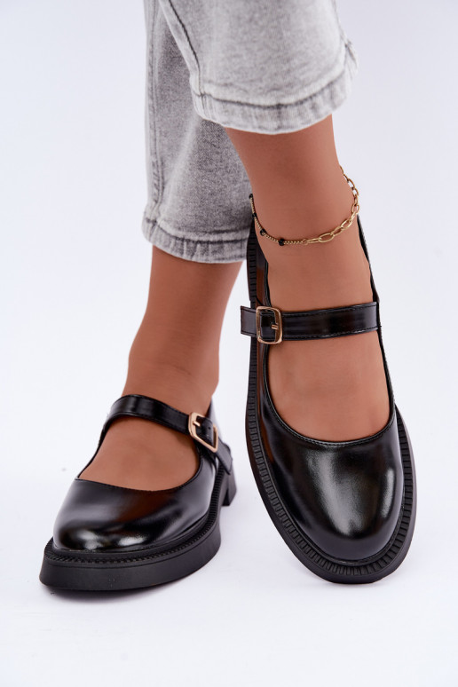 Chaussures noires à talons larges Lareine