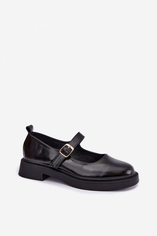 Chaussures noires à talons larges Lareine