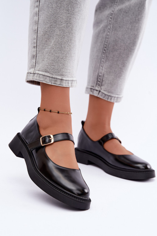 Chaussures noires à talons larges Lareine