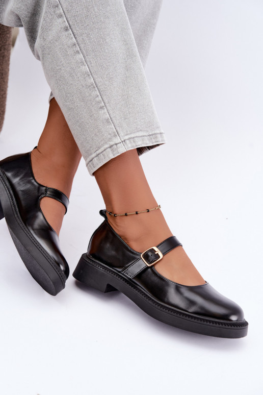 Chaussures noires à talons larges Lareine