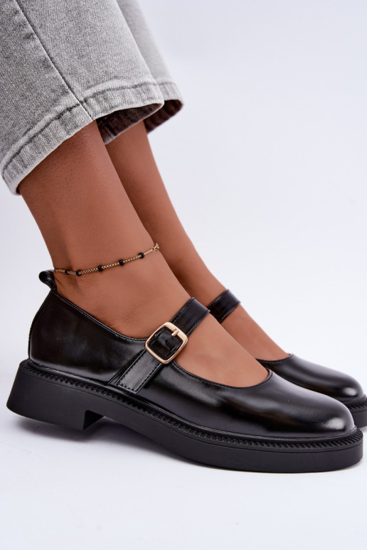 Chaussures noires à talons larges Lareine