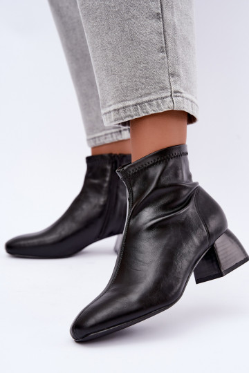 Bottines noires Klocke en simili cuir Estellea 2