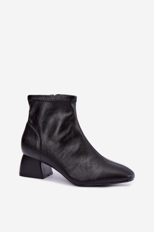 Bottines noires Klocke en simili cuir Estellea
