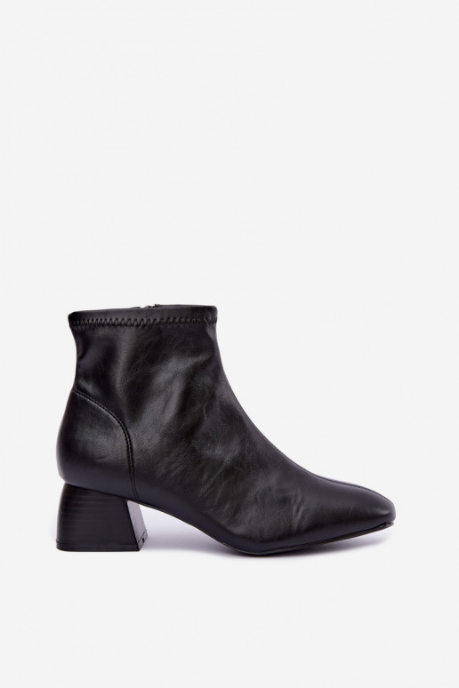 Bottines noires Klocke en simili cuir Estellea
