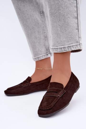Sylvana mocassins plats pour femmes couleur chocolat 2