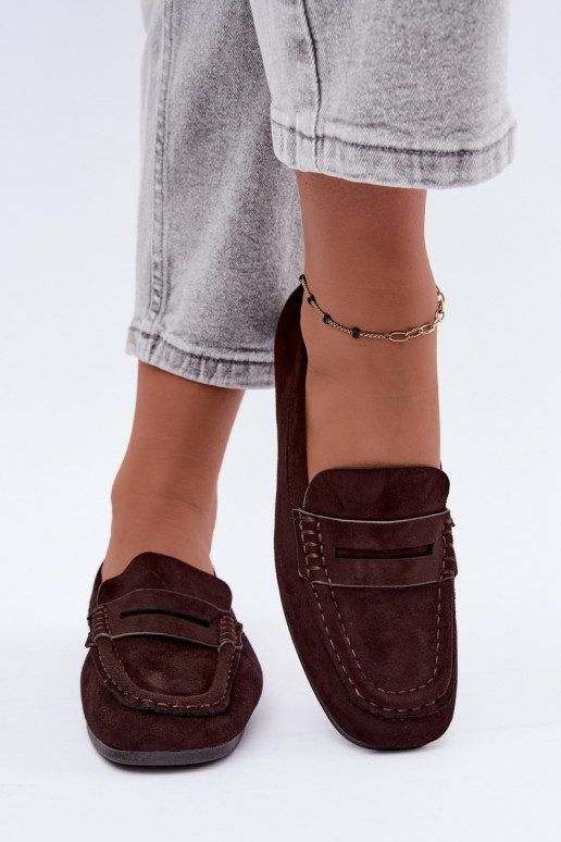 Sylvana mocassins plats pour femmes couleur chocolat