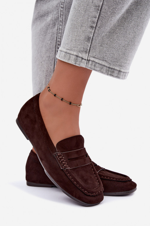Sylvana mocassins plats pour femmes couleur chocolat