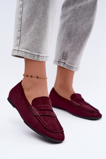 Sylvana mocassins plats pour femmes couleur bordeaux