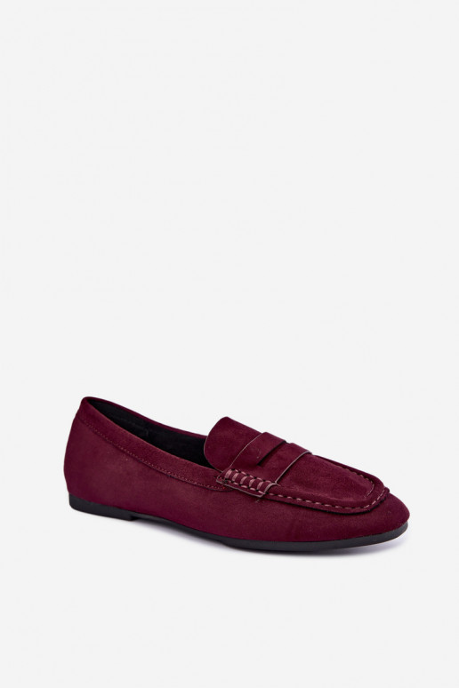 Sylvana mocassins plats pour femmes couleur bordeaux