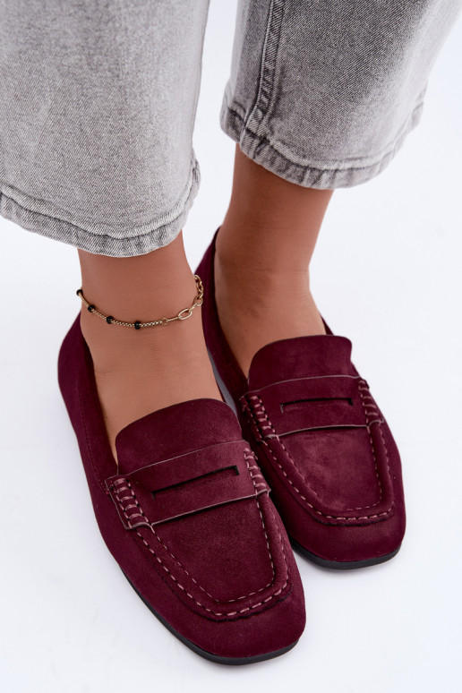 Sylvana mocassins plats pour femmes couleur bordeaux