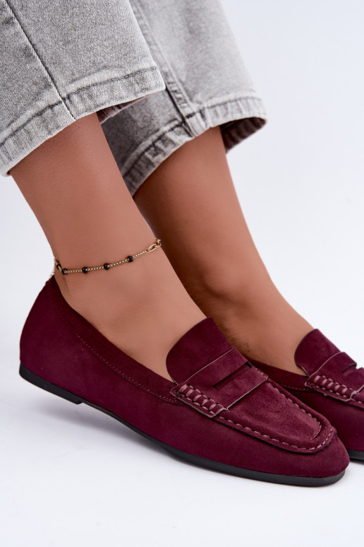 Sylvana mocassins plats pour femmes couleur bordeaux