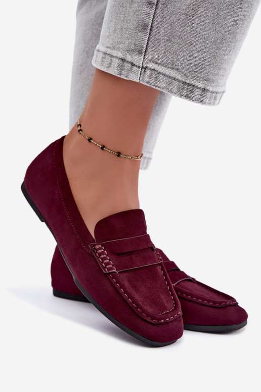 Sylvana mocassins plats pour femmes couleur bordeaux