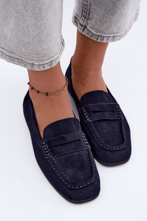 Sylvana mocassins plats pour femmes couleur bleu foncé