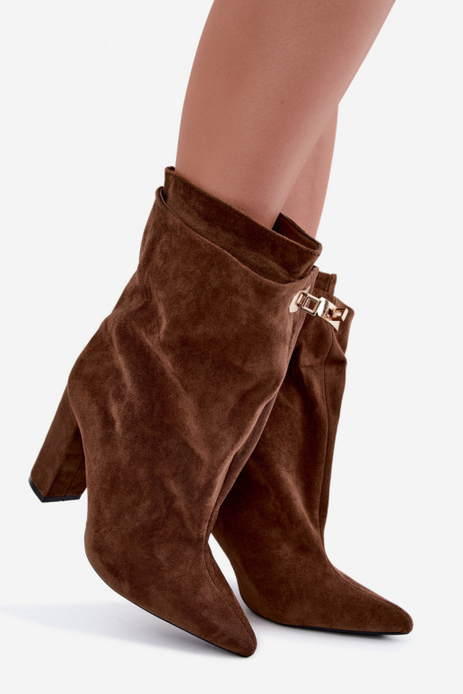 Fiametta bottines chaudes à enfiler couleur marron