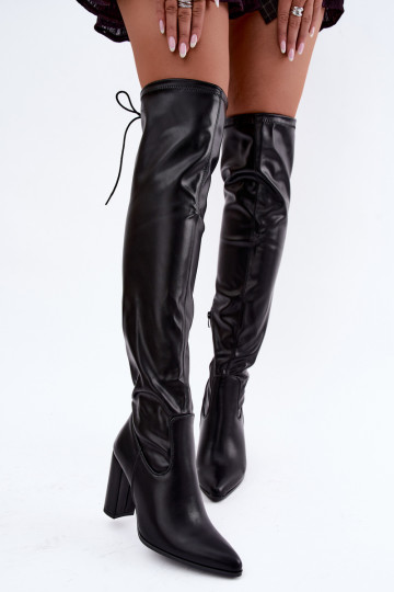 Jessamine bottes longues au-dessus du genou couleur noire 2