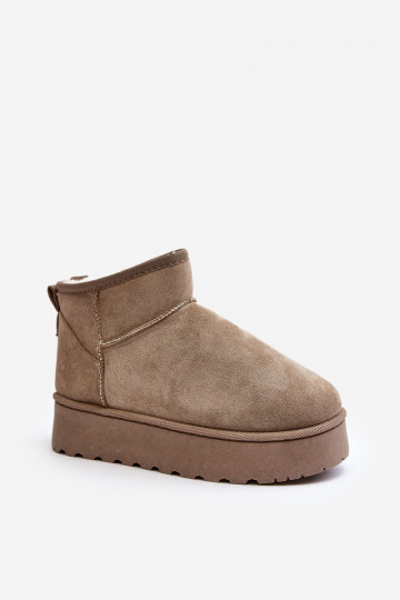 Bottes de neige vertes pour femmes sur une plateforme avec isolation et fourrure à l'intérieur Xamella 2