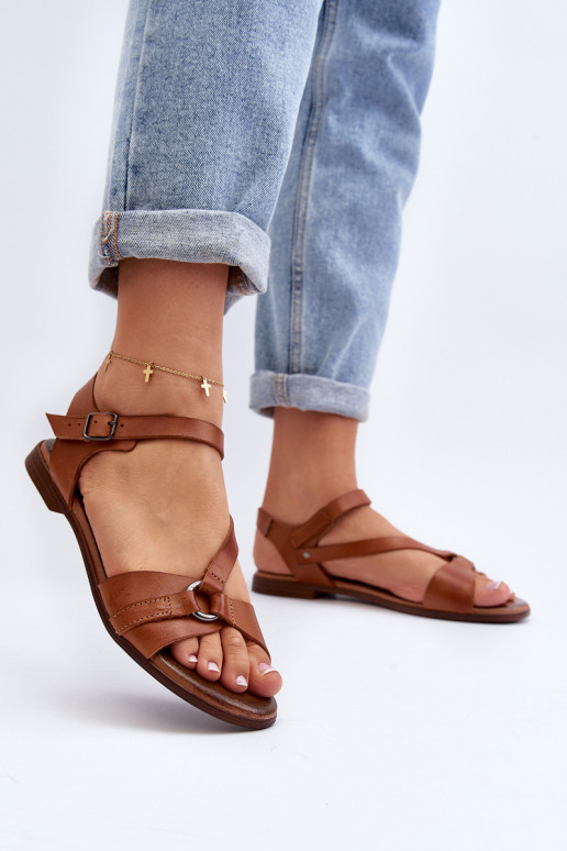 Sandales brunes pour femmes Zazoo 40182