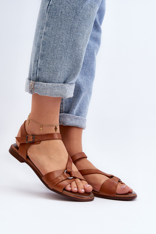 Sandales brunes pour femmes Zazoo 40182