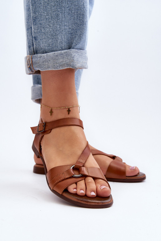Sandales brunes pour femmes Zazoo 40182