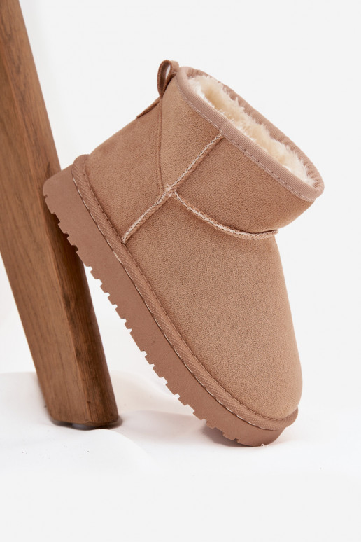 Bottes de neige beiges pour enfants avec isolation et fourrure à l'intérieur Mireya