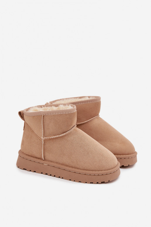 Bottes de neige beiges pour enfants avec isolation et fourrure à l'intérieur Mireya