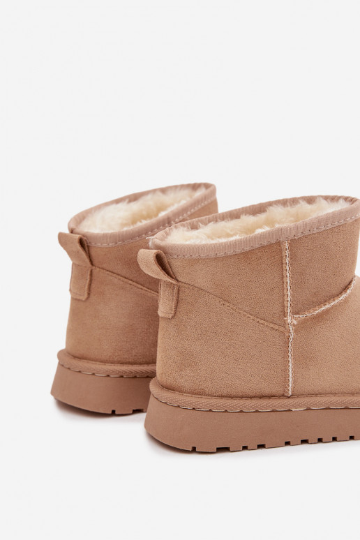 Bottes de neige beiges pour enfants avec isolation et fourrure à l'intérieur Mireya